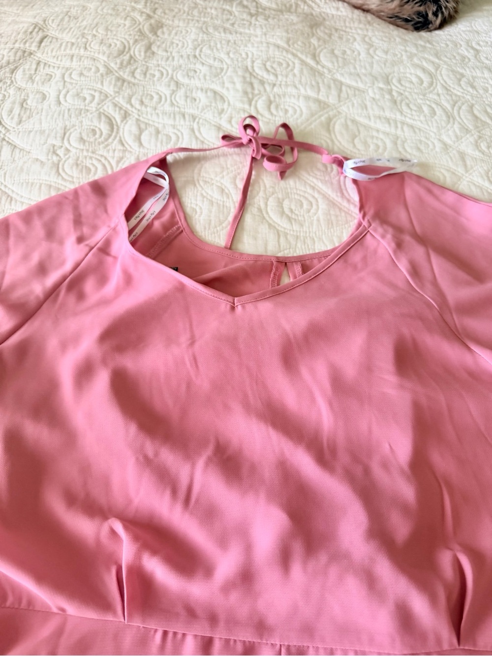 City Chic Rose-Pink Tie-Front Blouse - Picture 8 of 13